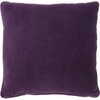 Homeroots 16 x 16 in. Purple Velvet Modern Throw Pillow 386355
